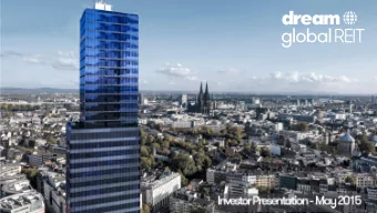 2 *As at May 1 4, 201 5  Key metrics  5% Occupancy (1)  85.3%  86.4%  AFFO/Unit Average in-place