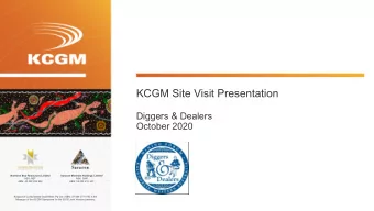 KCGM Site Visit Presentation  Diggers &amp; Dealers  October 2020  Northern Star Resources Limited