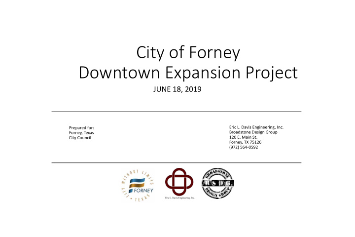 city of forney downtown expansion project