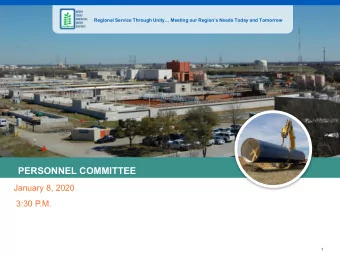 PERSONNEL COMMITTEE  January 8, 2020  3:30 P.M.  1  AGENDA  I.  CALL TO ORDER  II.  OPENING REMARKS