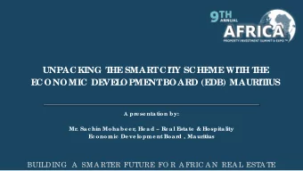 UNPACKING T  HE  SMART  CIT  Y SCHE  ME  WIT  H T  HE  E  CONOMIC DE  VE  L  OPME  NT  BOARD (E