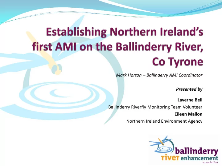 mark horton ballinderry ami coordinator