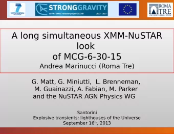 A long simultaneous XMM-NuSTAR  look  of MCG-6-30-15  Andrea Marinucci (Roma Tre)  G. Matt, G.