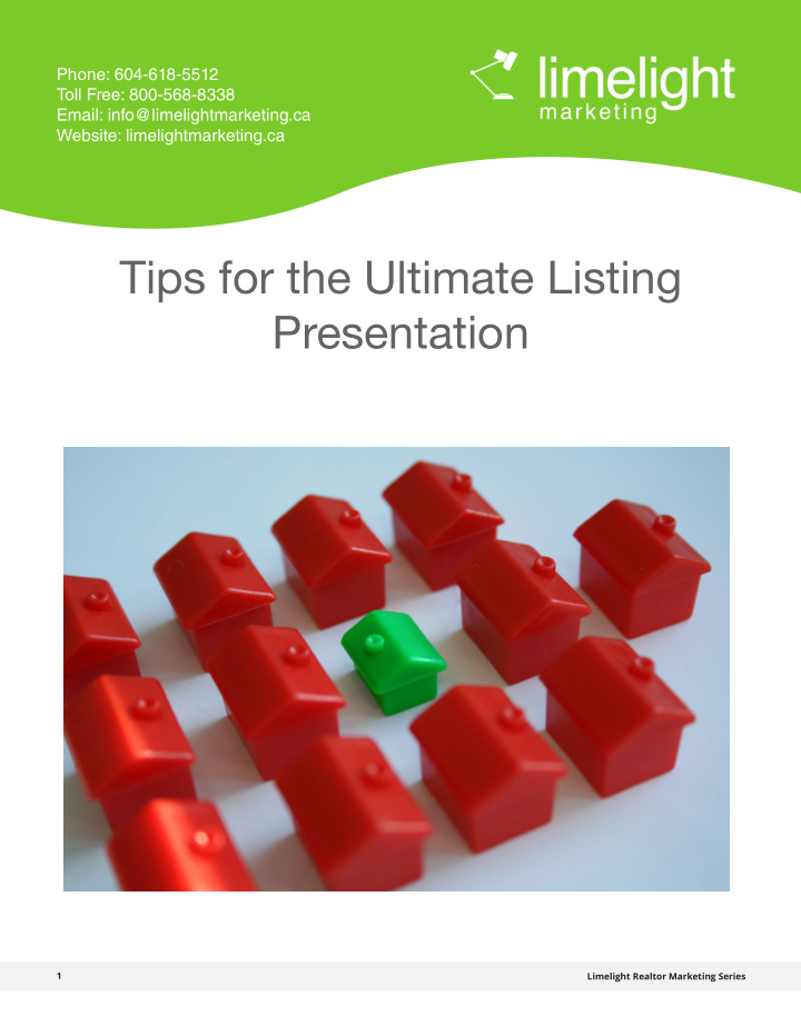 tips for the ultimate listing presentation