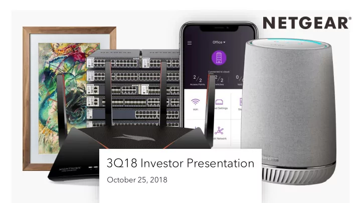 3q18 investor presentation
