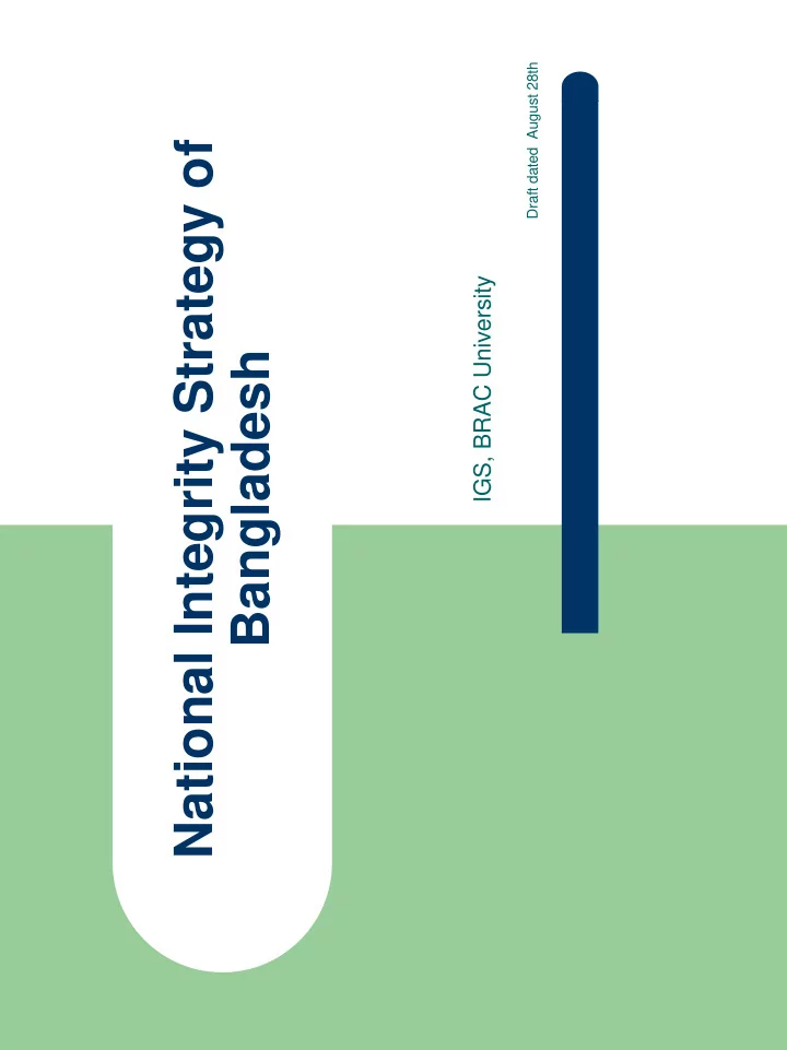 national integrity strategy of