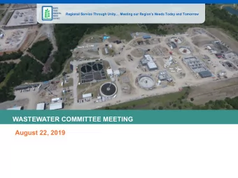 WASTEWATER COMMITTEE MEETING  August 22, 2019  CLICK TO EDIT MASTER TITLE STYLE  AGENDA  Opening