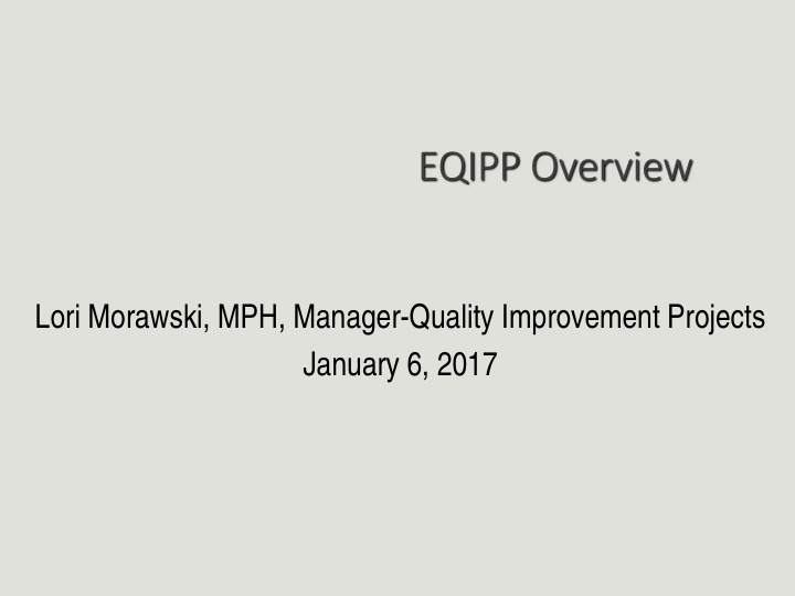 eqipp overview