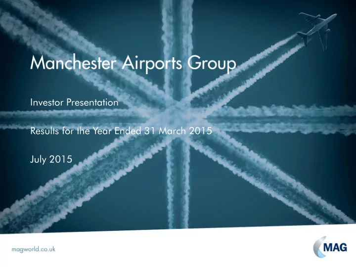 investor presentation results for the year ended 31 march