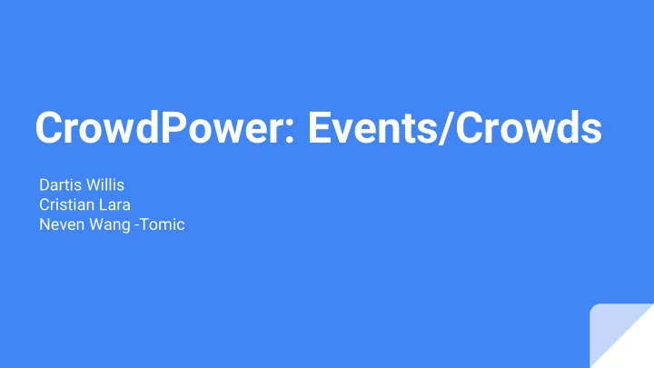 crowdpower events crowds