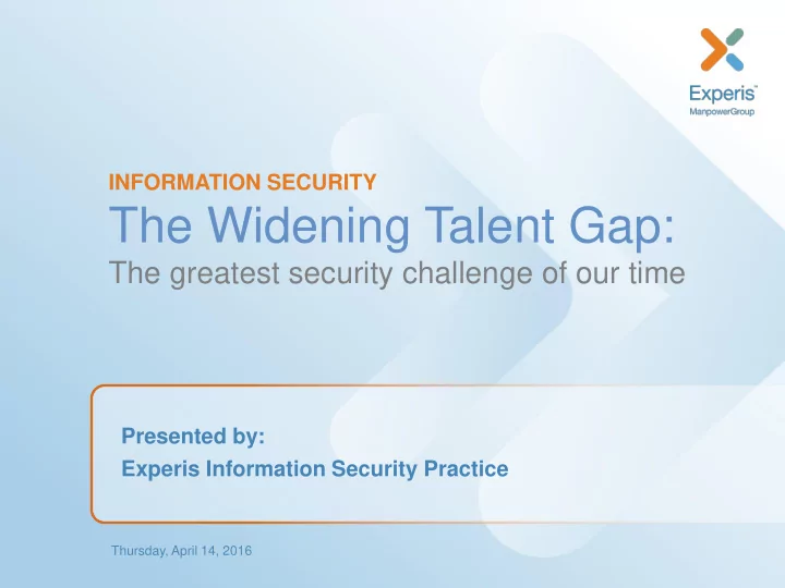 the widening talent gap