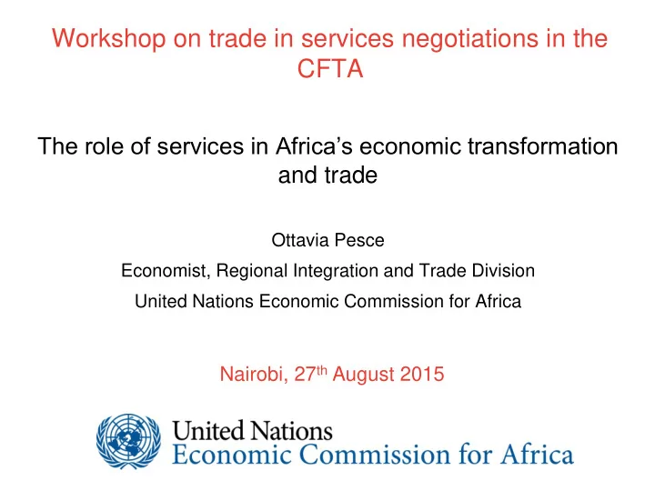 workshop on trade in services negotiations in the