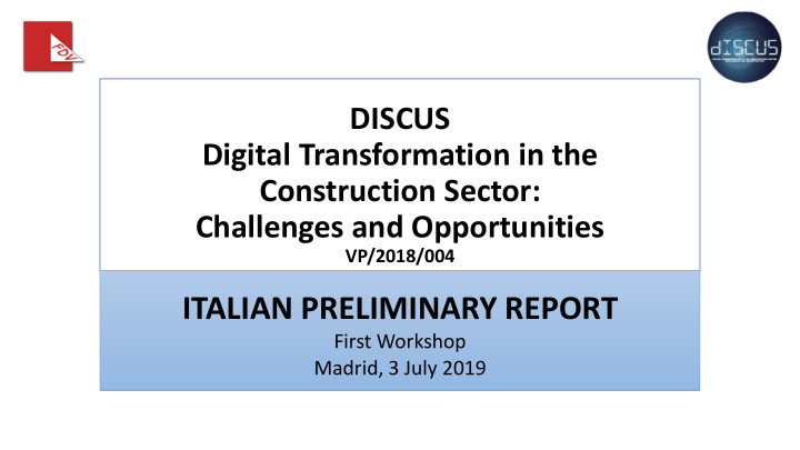 italian preliminary report