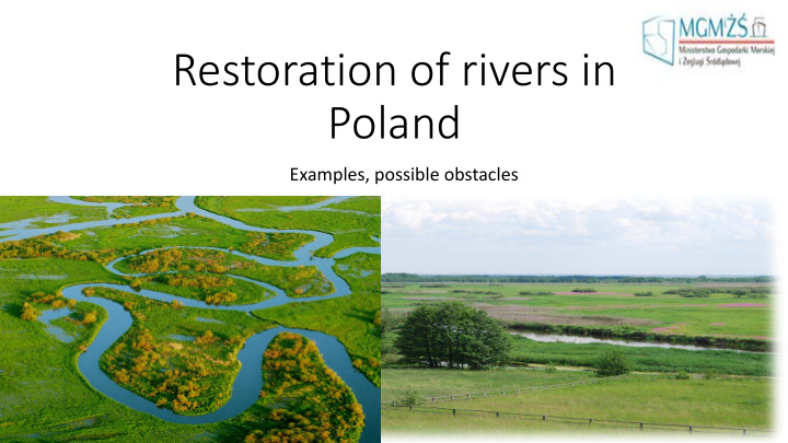 restoration of rivers in poland