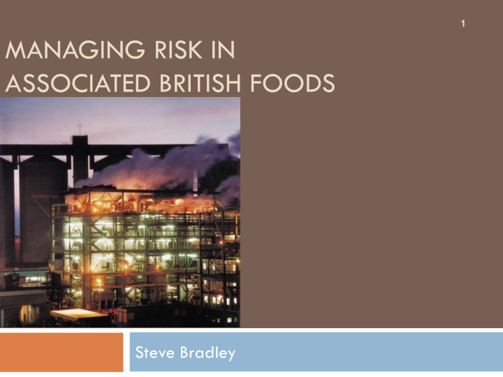 managing risk in associated british foods