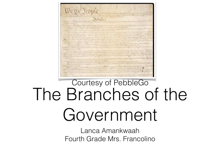 the branches of the government