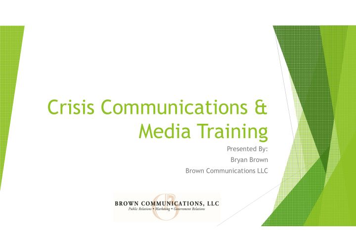 crisis communications media training