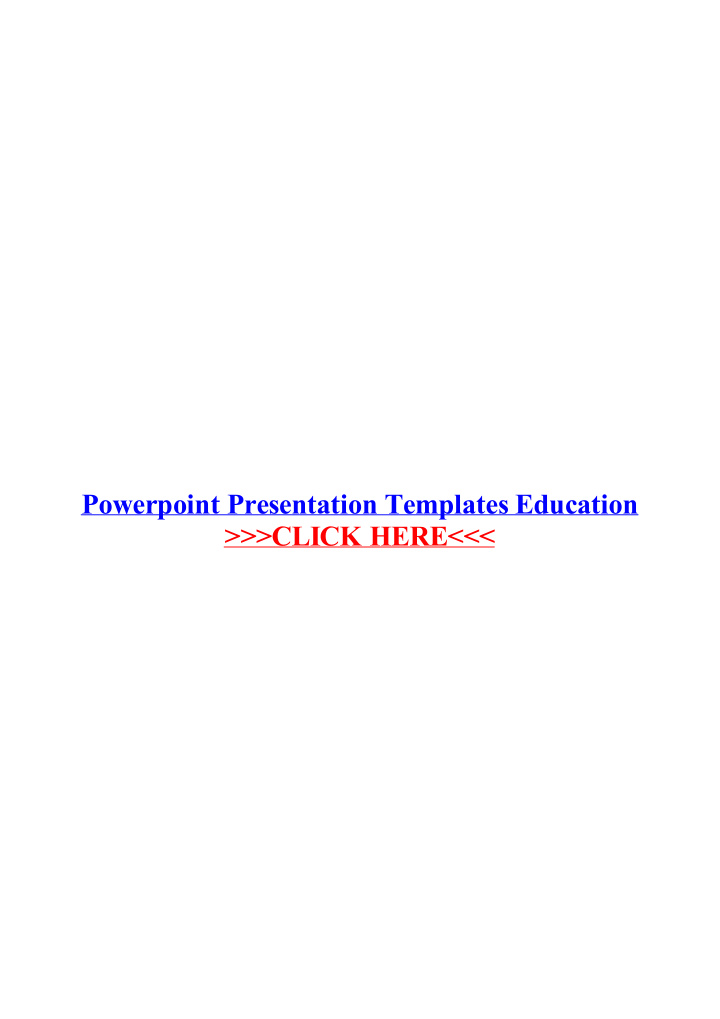 powerpoint presentation templates education