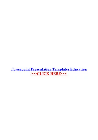 Powerpoint Presentation Templates  Education  Academic and education templates to assist students
