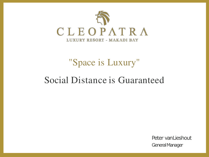 social distance is guaranteed