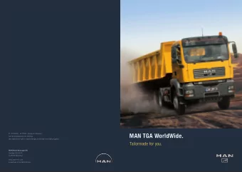 MAN TGA WorldWide.  Text and illustrations not binding.  We reserve the right to make changes in