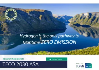TECO 2030 ASA |  2 TECO 2030  INVESTOR PRESENTATION  2  IMPORTANT INFORMATION AND DISCLAIMER