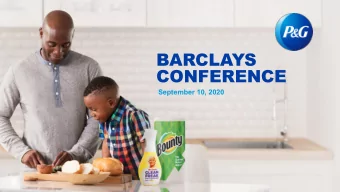BARCLAYS  CONFERENCE  September 10, 2020  FORWARD LOOKING STATEMENTS  Certain statements in this