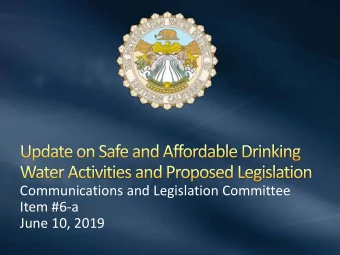 Communications and Legislation Committee  Item #6-a  June 10, 2019  SB 669 (Caballero, D-Salinas),