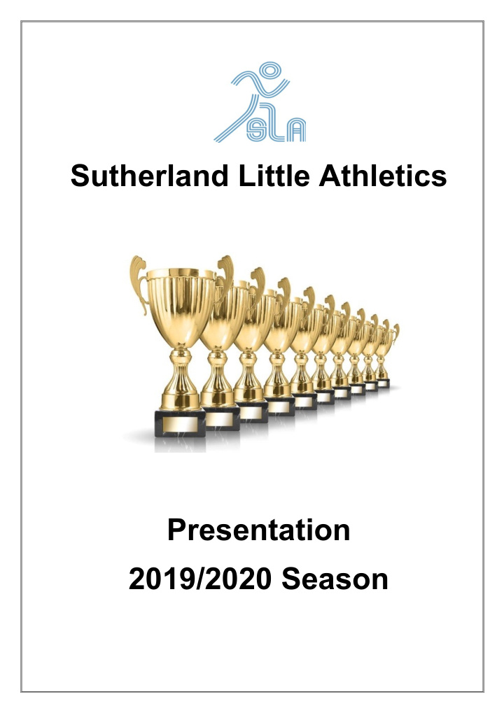 sutherland little athletics presentation 2019 2020 season