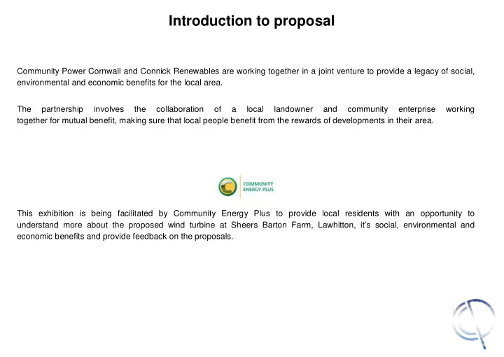 introduction to proposal