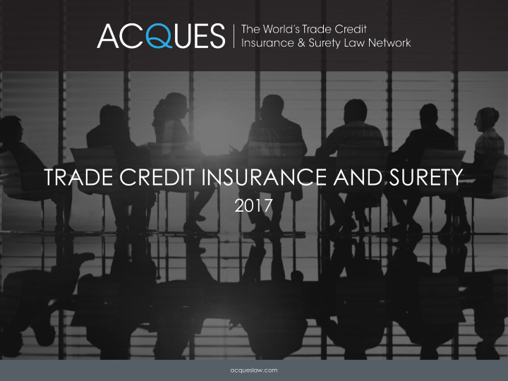 trade credit insurance and surety