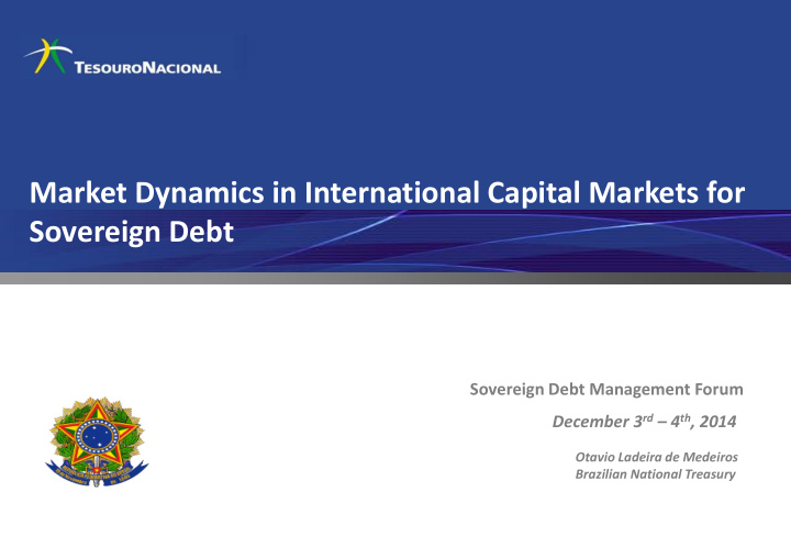market dynamics in international capital markets for