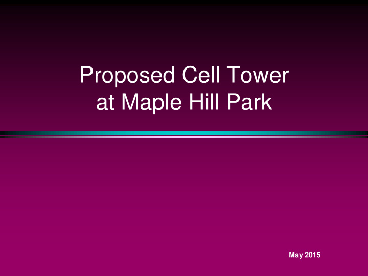 proposed cell tower