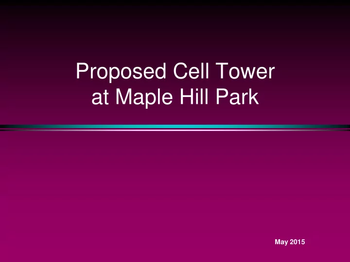 proposed cell tower