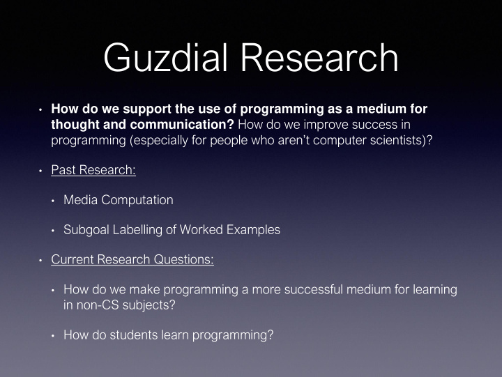 guzdial research