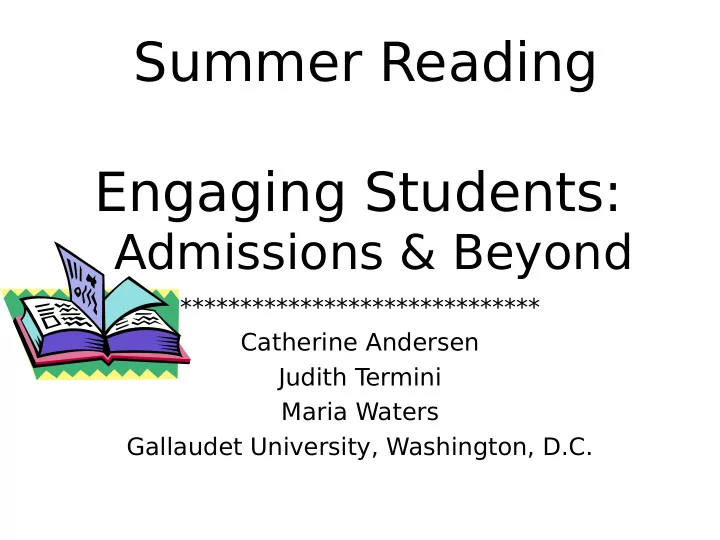 summer reading