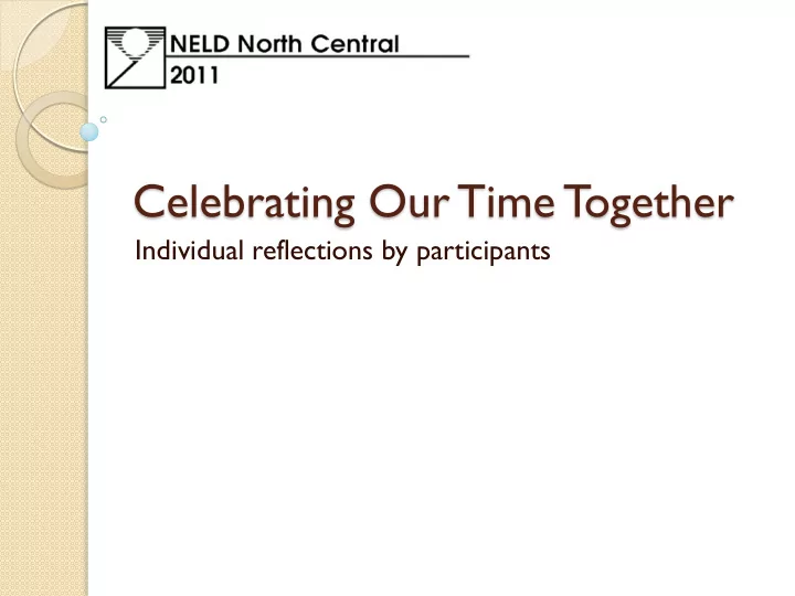 celebrating our time t ogether