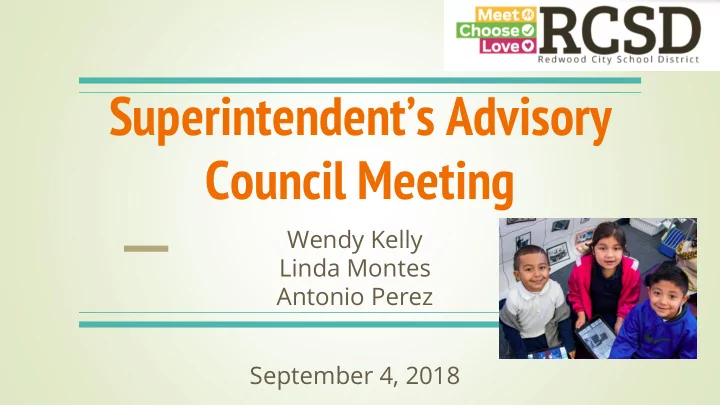 superintendent s advisory council meeting