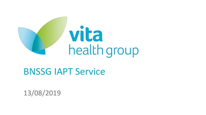 bnssg iapt service