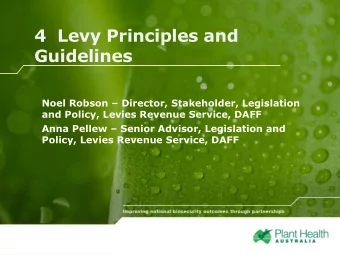 Click to edit  Guidelines  Sub-heading Noel Robson  Director, Stakeholder, Legislation  and