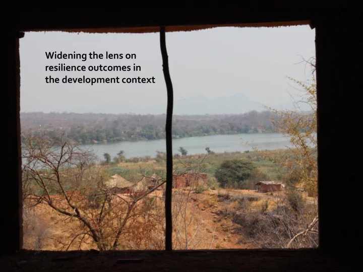widening the lens on