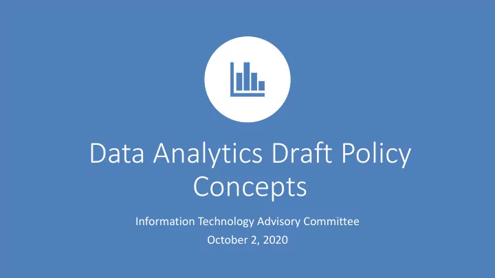 data analytics draft policy concepts