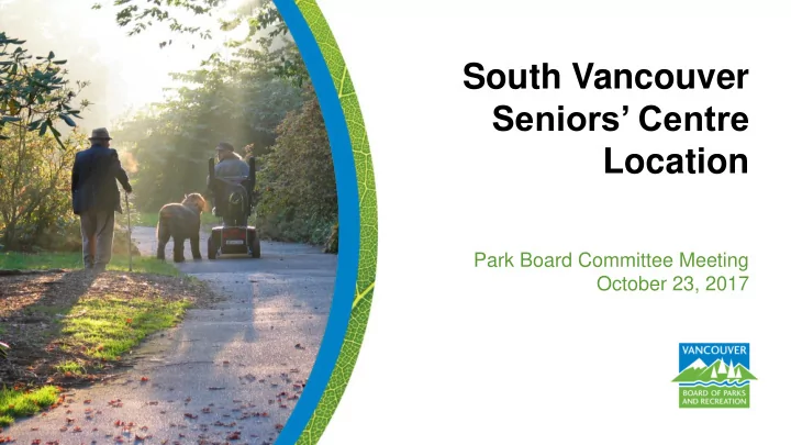 seniors centre