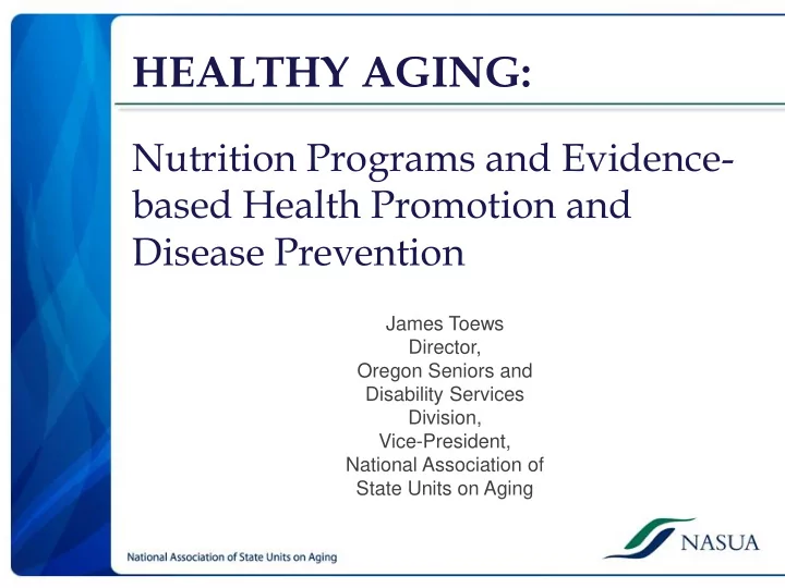healthy aging