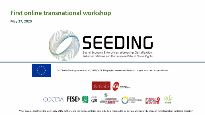 first online transnational workshop