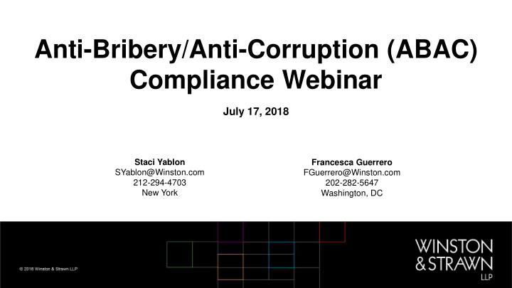 anti bribery anti corruption abac compliance webinar