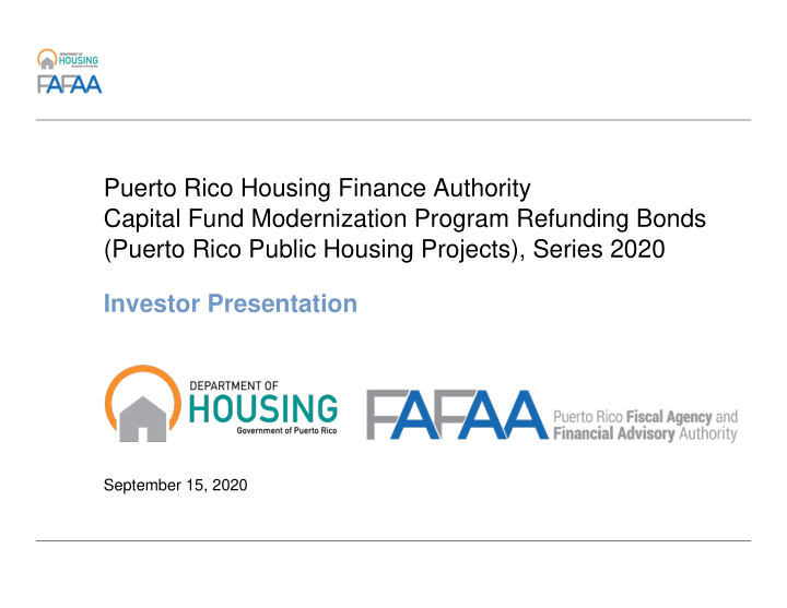 puerto rico housing finance authority capital fund