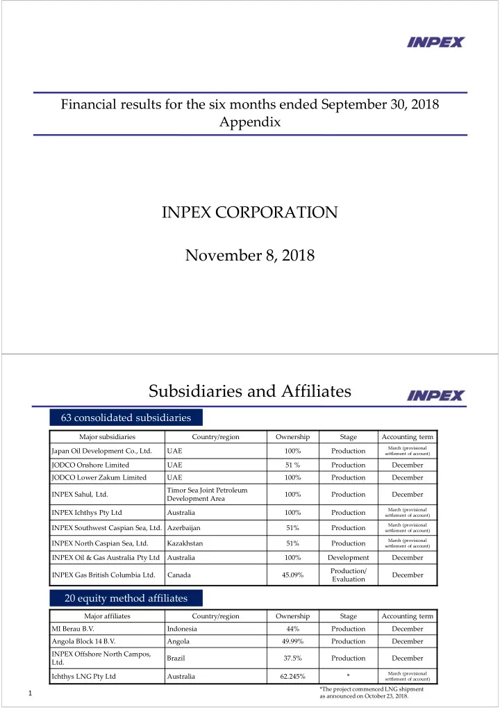 subsidiaries and affiliates