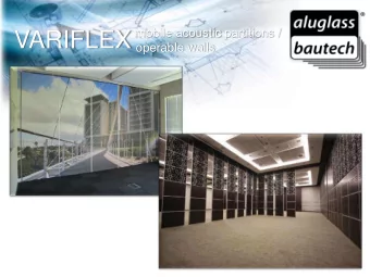 VARIFLEX  operable walls  Introduction  Acoustic overview  Acoustic selection table  Types of  VX