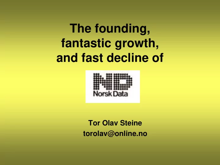 the founding